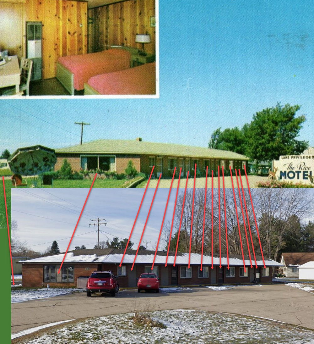 Rice Motel (South Bay Motel Apartments) - Then Vs Now (newer photo)